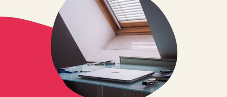 laptop-on-desk-with-window-light, modern-home-office-setup