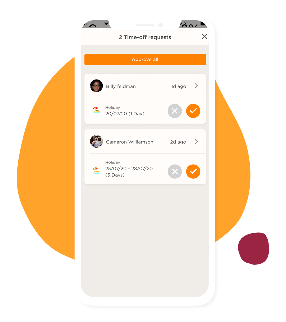 time-off-requests, mobile-app-interface