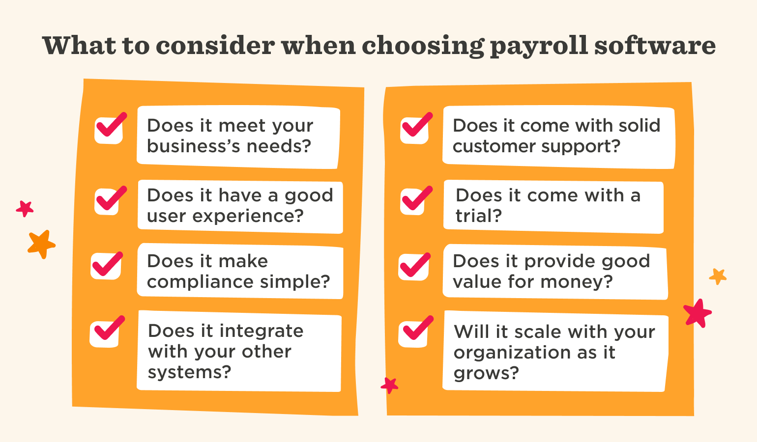 What to consider when choosing payroll software