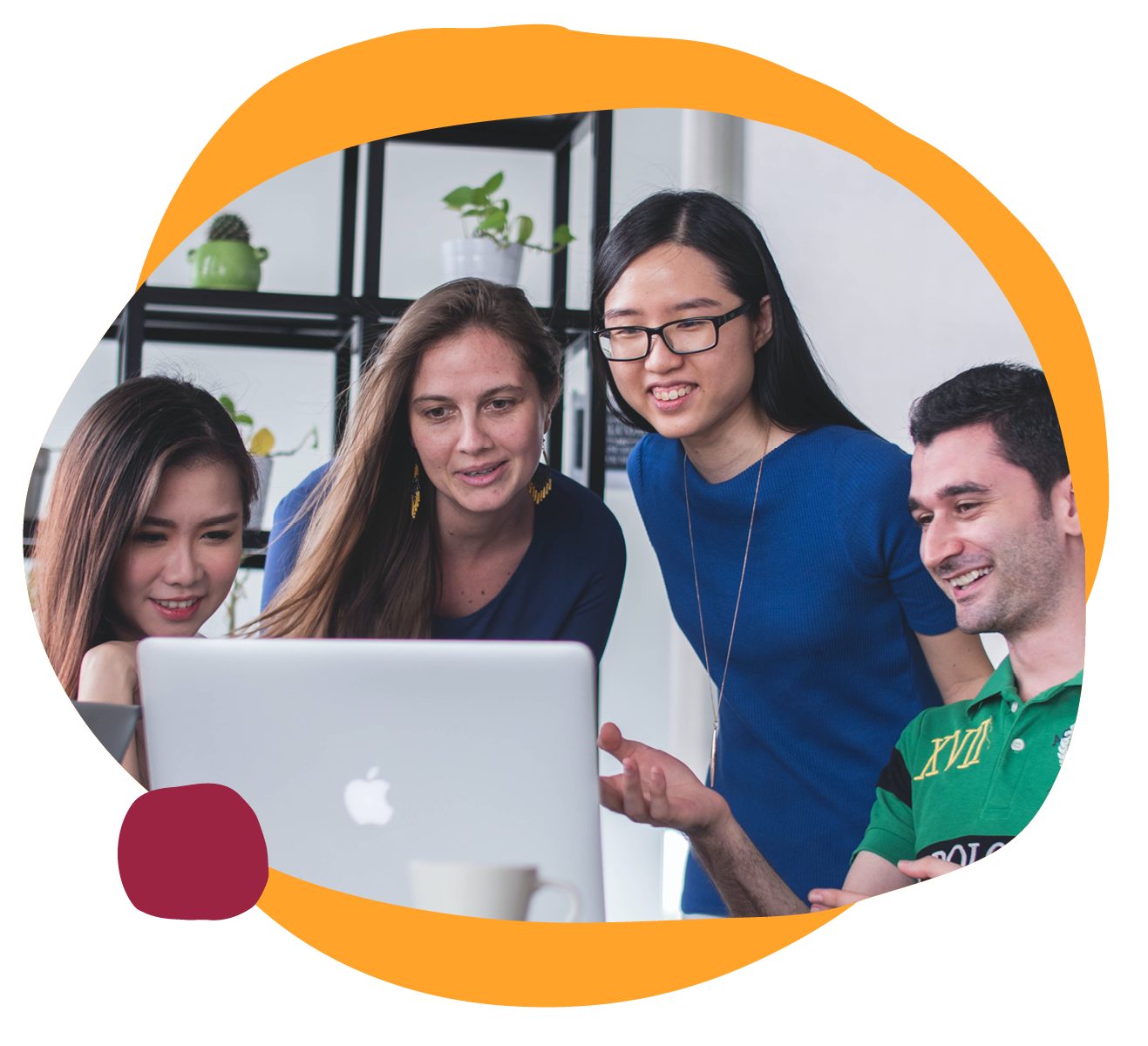 team-collaboration, diverse-team-working-on-laptop