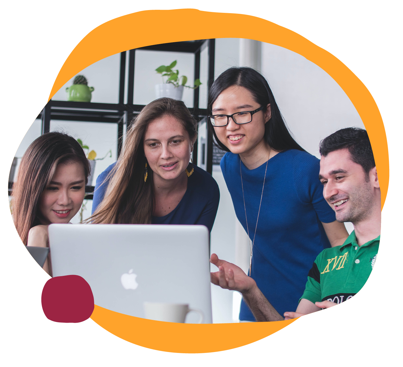 team-collaboration, diverse-team-working-on-laptop