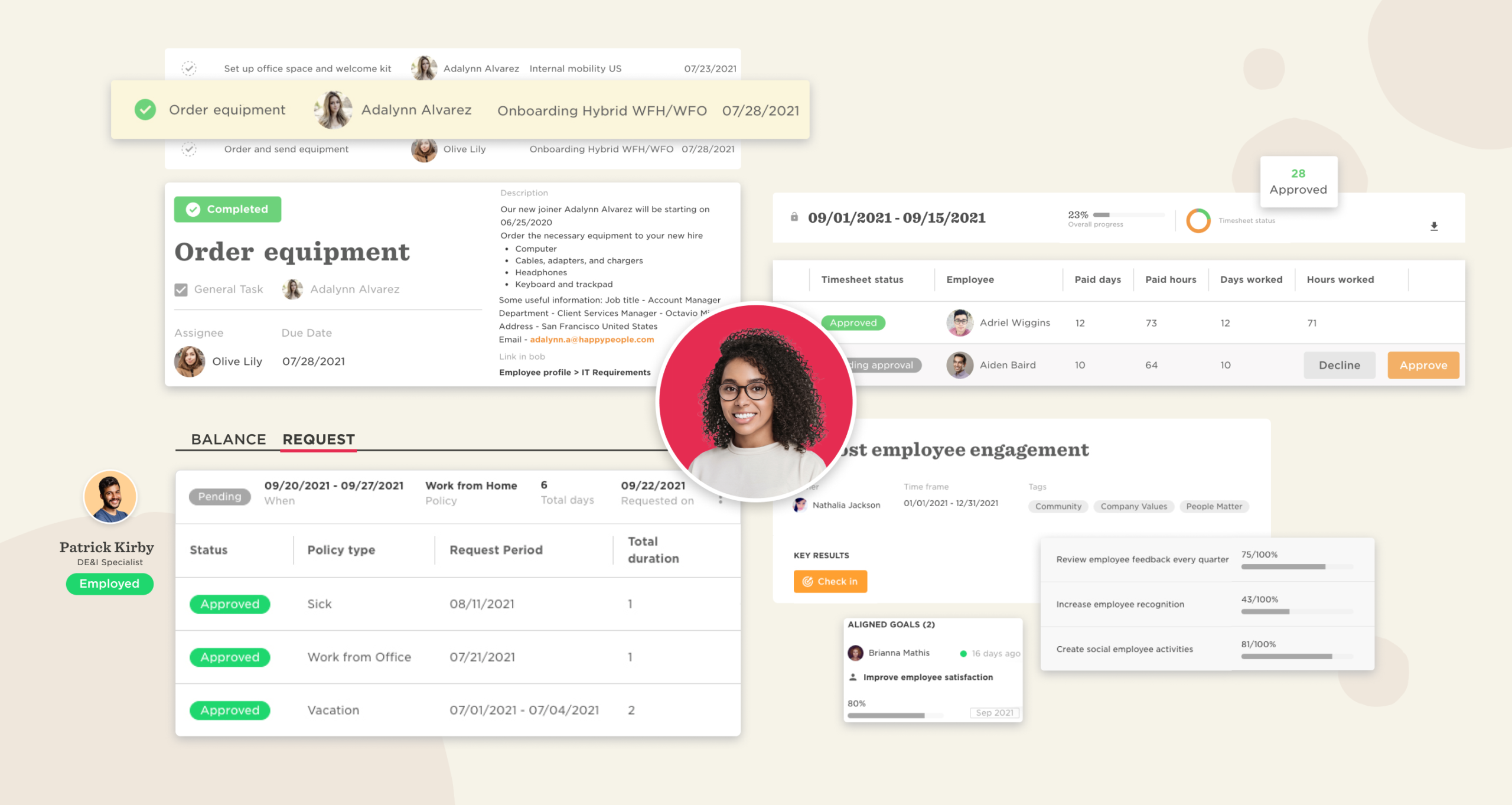 employee task management, employee engagement dashboard
