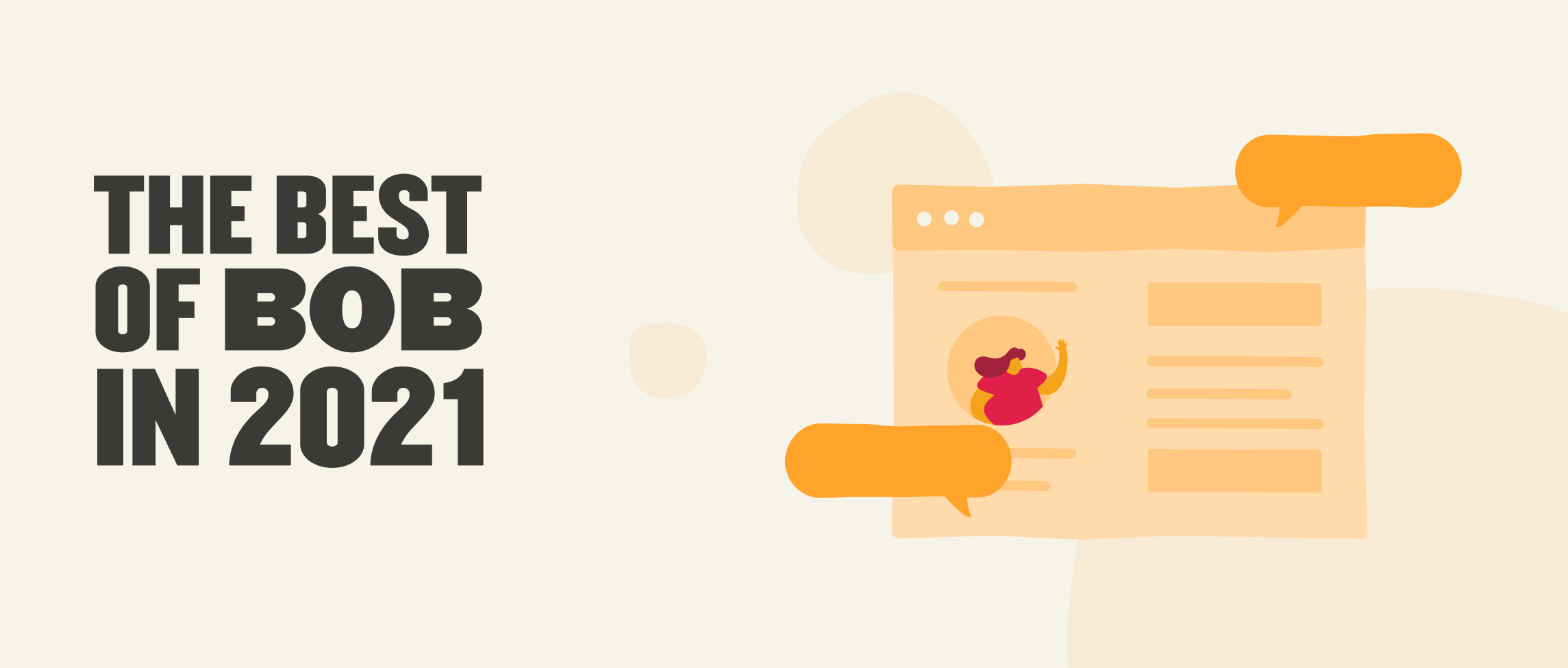 the-best-of-bob-2021, colorful-website-design-with-speech-bubbles