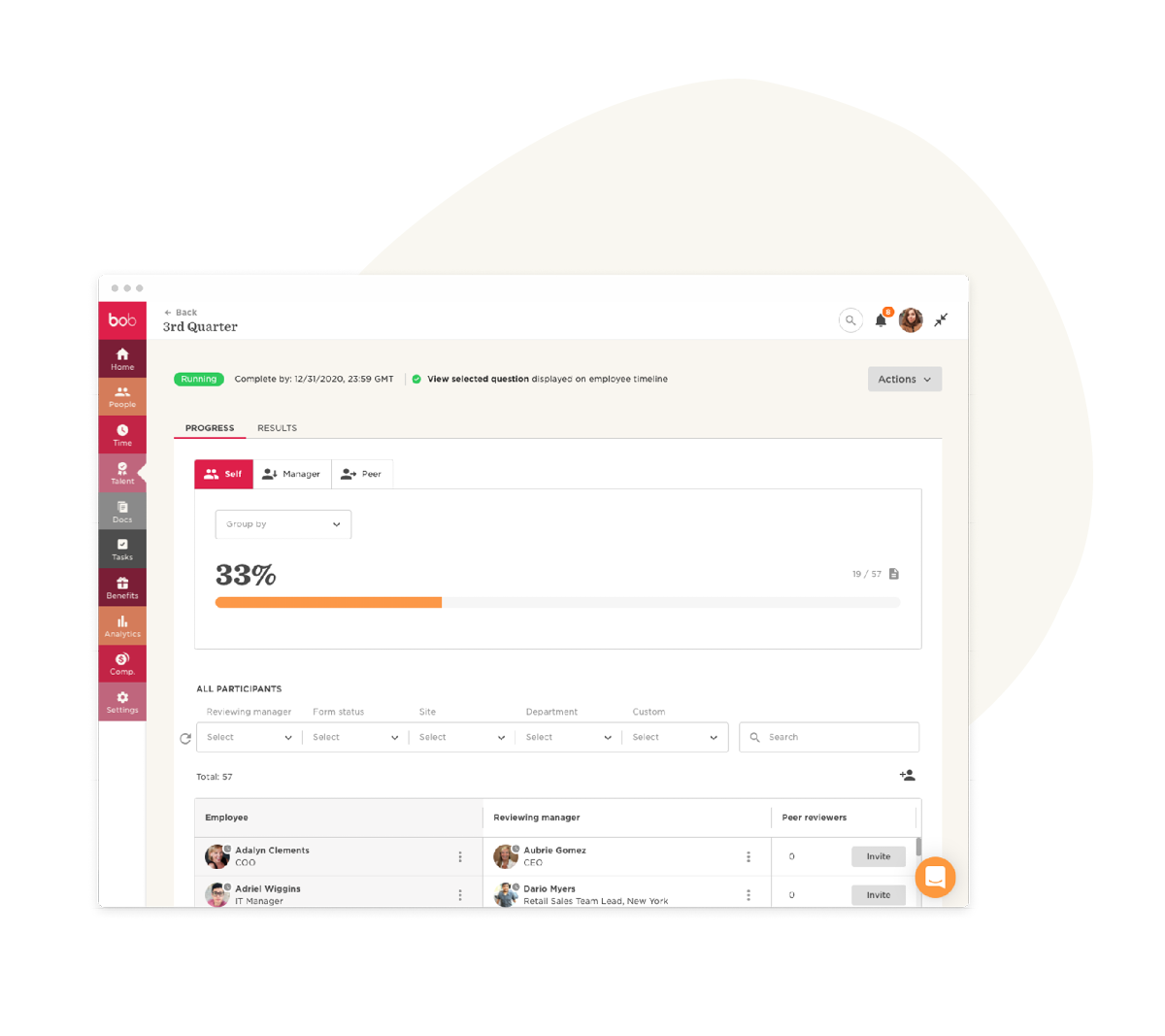 employee-performance-review, HR-dashboard-progress-summary