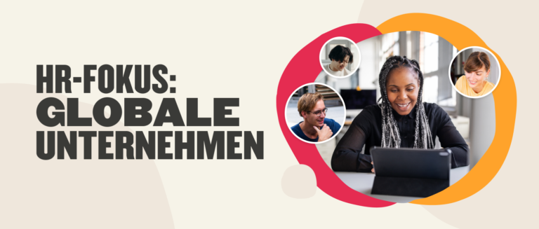 HR Fokus: Globale Unternehmen, diverse professionals engaging via digital devices, showcasing collaboration and connectivity.