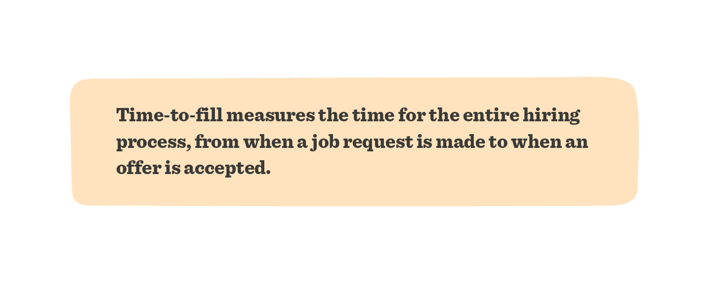 time-to-fill definition, hiring process duration text