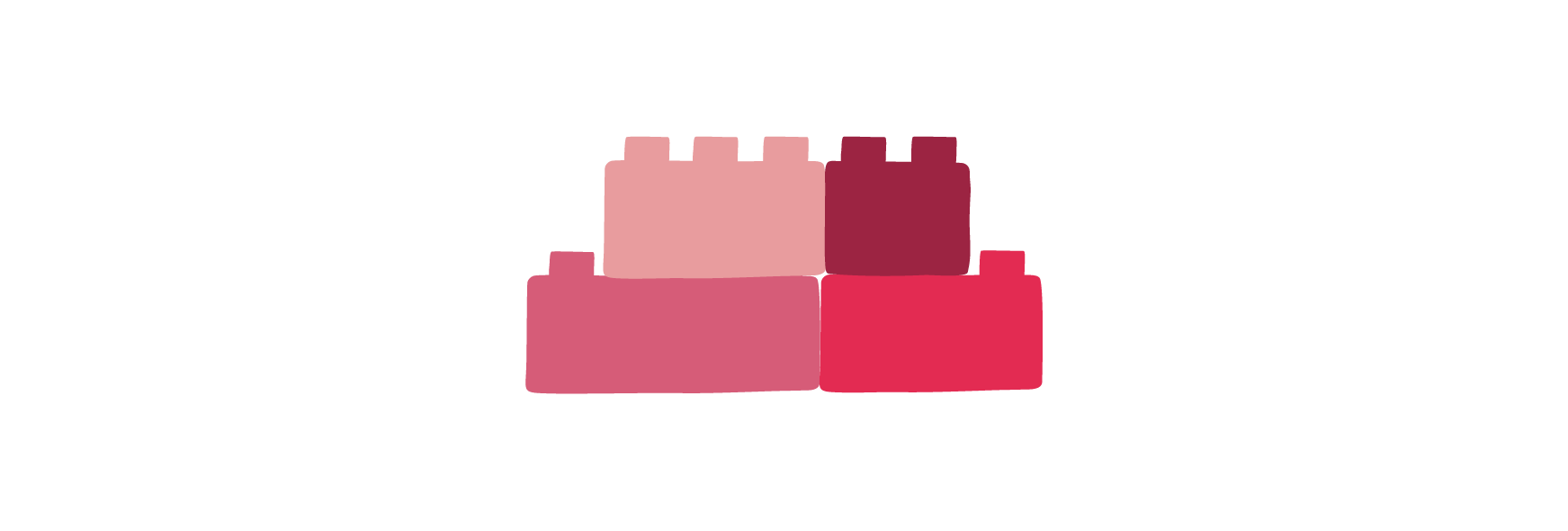 pink blocks, abstract design