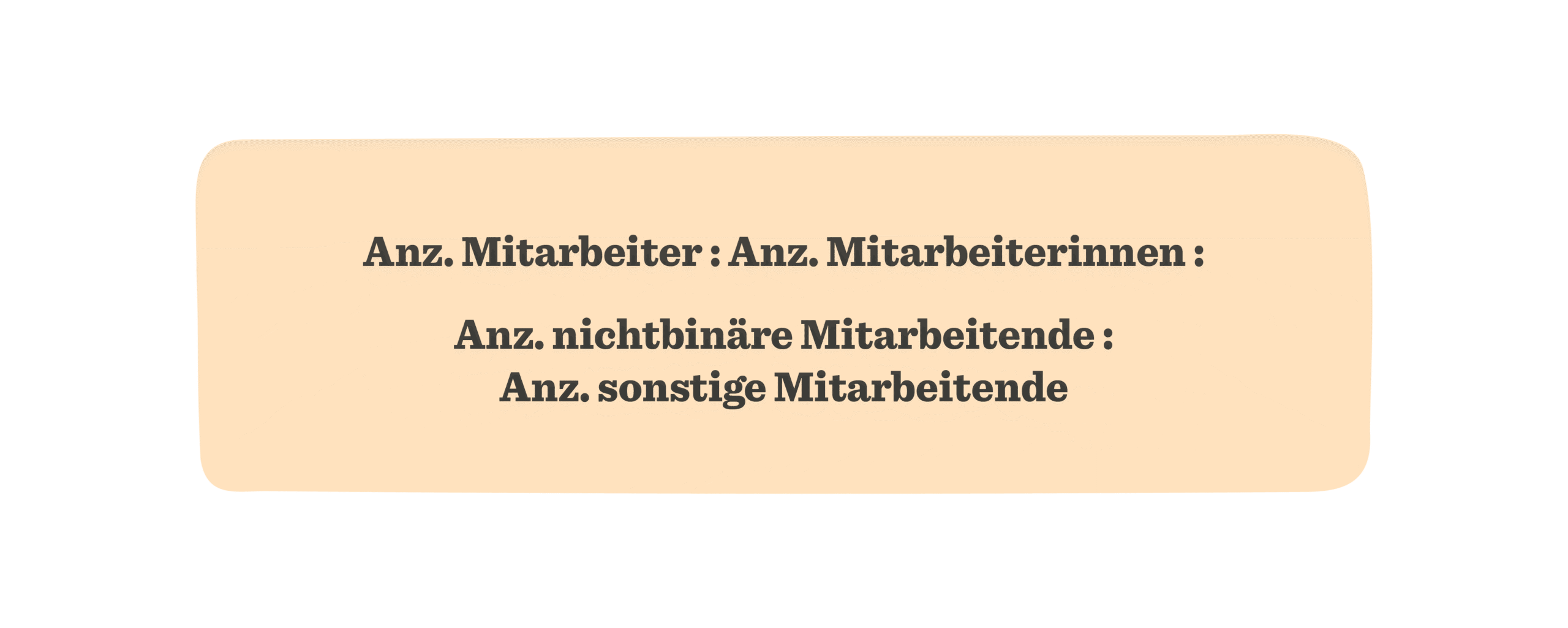Mitarbeiterstatistik mit orangefarbenem Hintergrund und verschiedenen Mitarbeiterkategorien in Deutsch., Mitarbeiterstatistik, Mitarbeiterkategorien