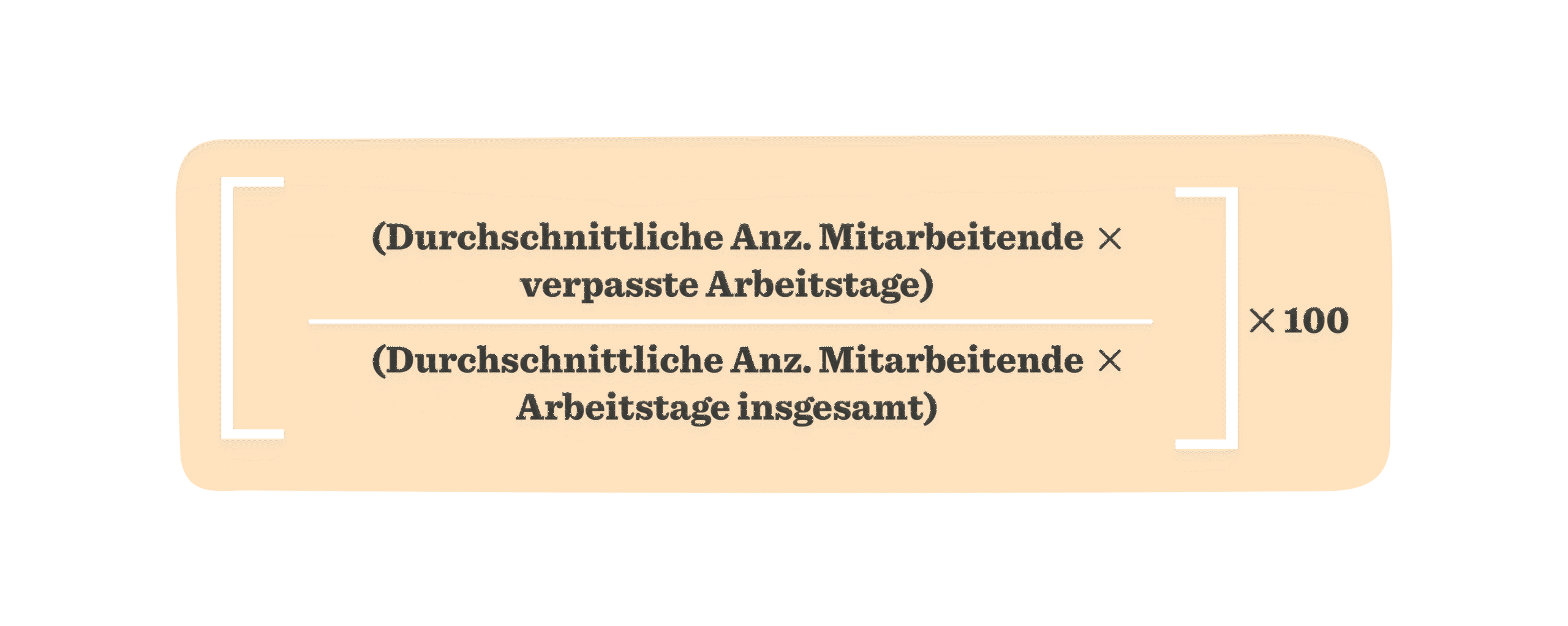 average employee absences formula, illustration of employee absence calculation