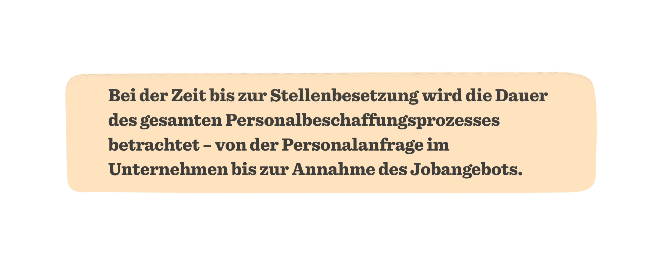 "Text on orange background discussing the duration of the recruitment process from inquiry to job acceptance.", text on recruitment process