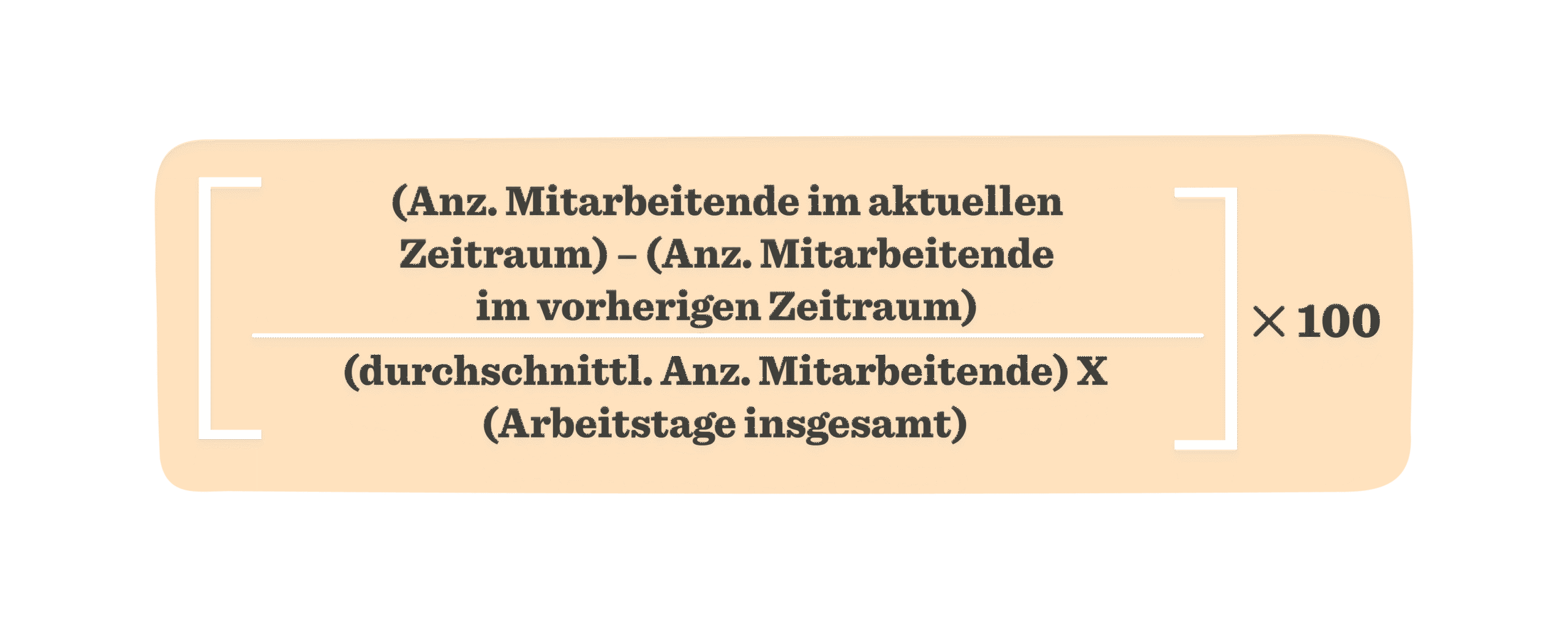 (Anz. Mitarbeitende im aktuellen Zeitraum) - (Anz. Mitarbeitende im vorherigen Zeitraum), Calculating workforce changes using an equation