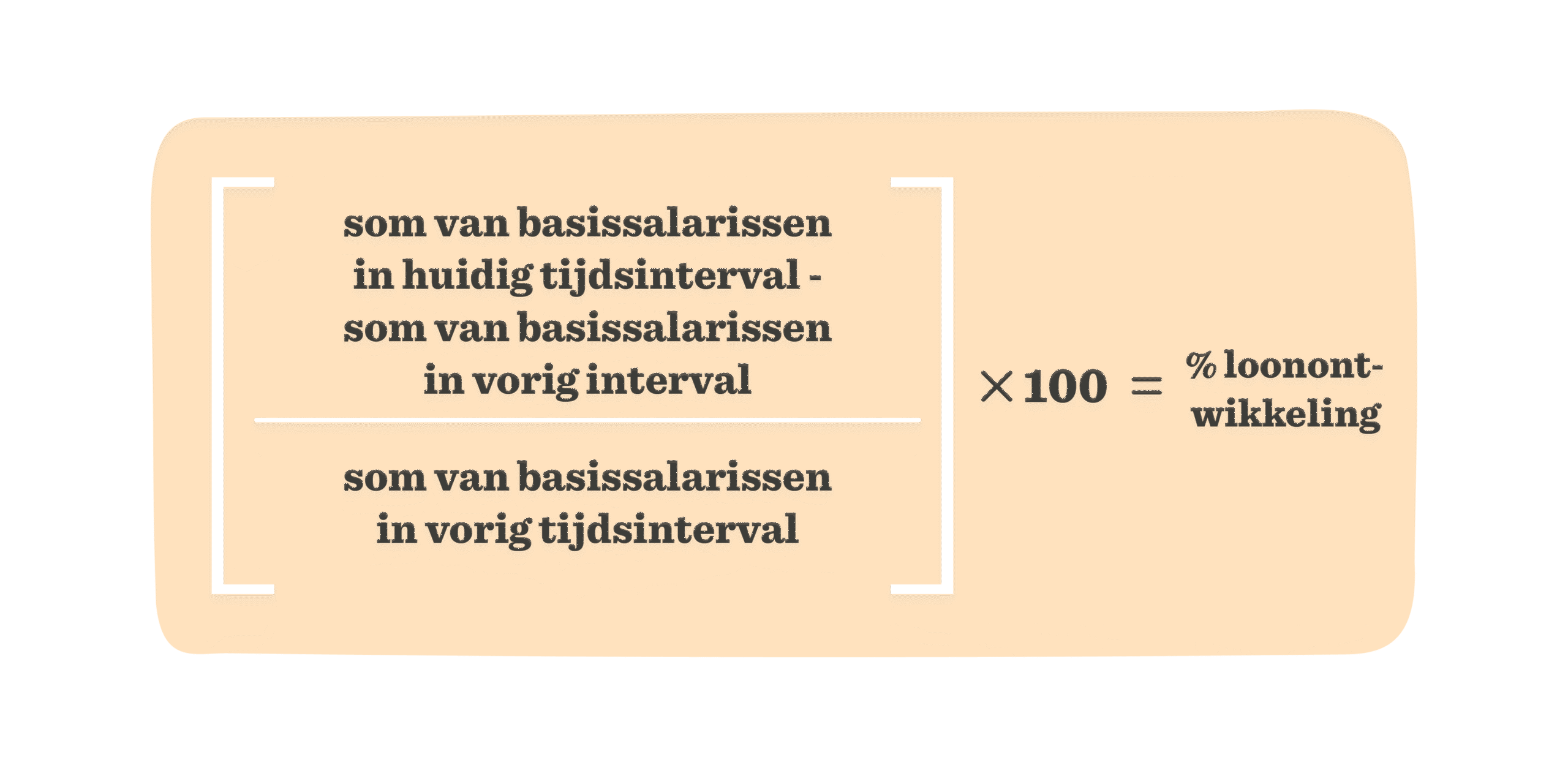 som van basisalarissen berekening voor loonontwikkeling in financieel overzicht, formule voor percentage loonontwikkeling