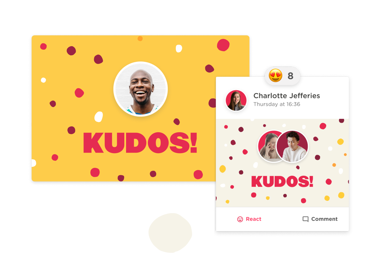 kudos-card, colorful-background