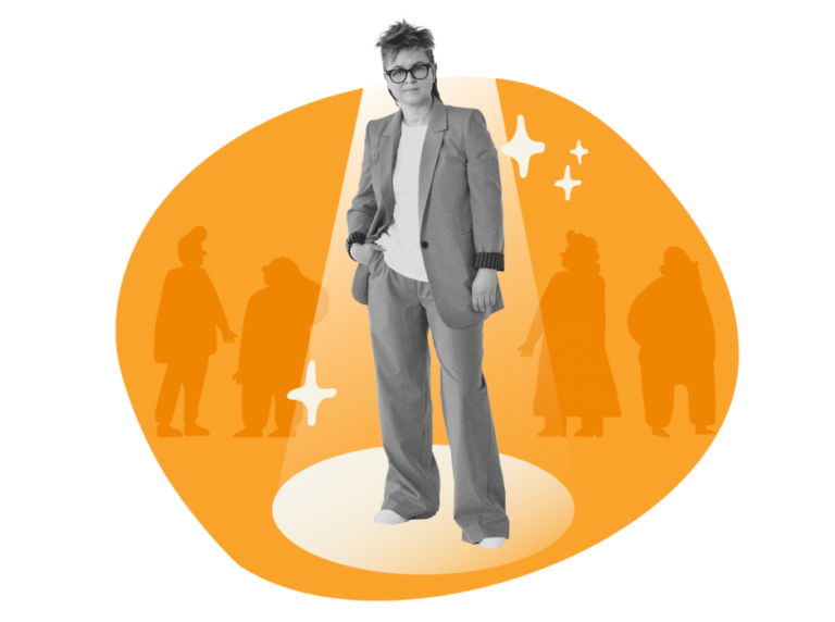 business attire, spotlight illustration