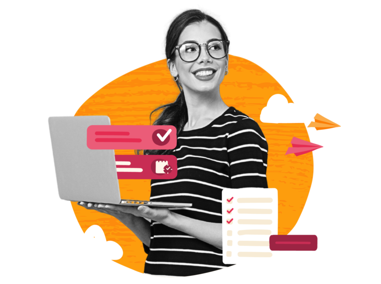 laptop-user-engaged, productivity-tools-and-illustrations