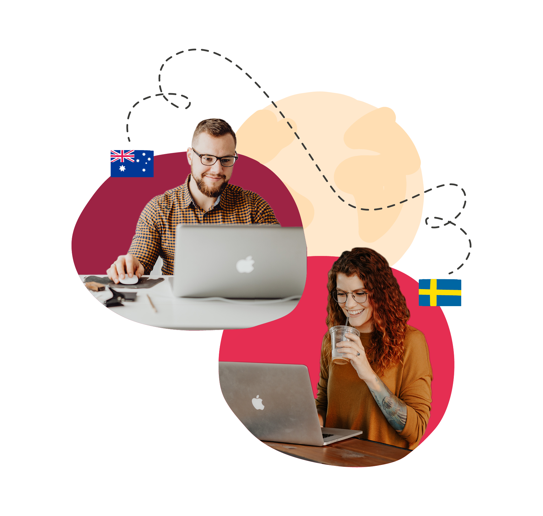 remote work, Australia to Sweden connection