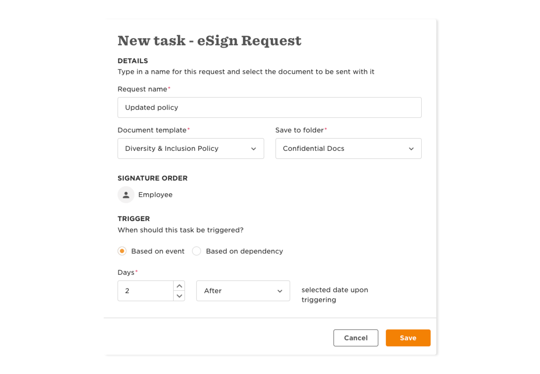 HR Task Lists for Automated Processes