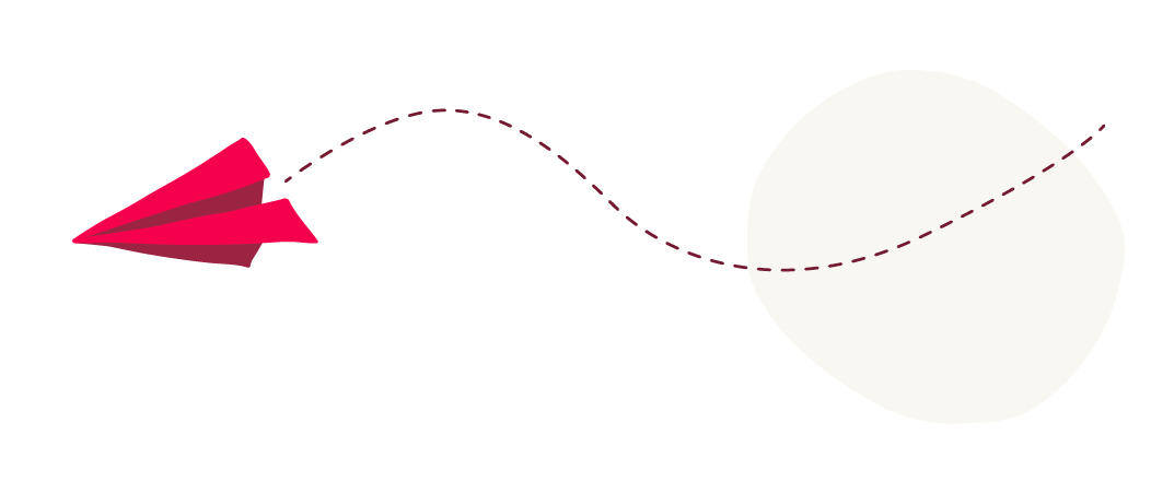 paper airplane, flight path illustration