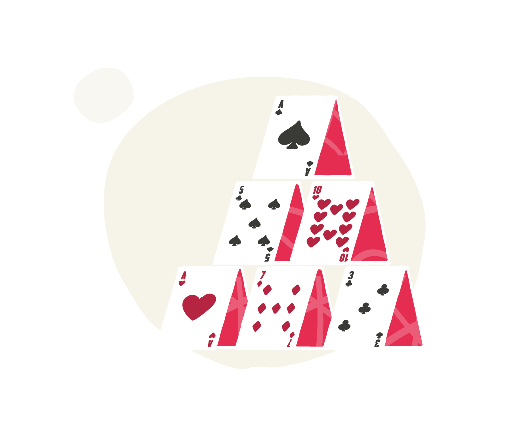 playing cards, card house