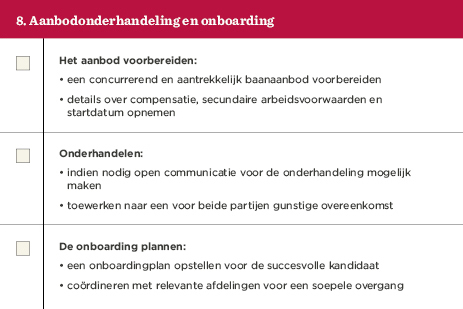 Aanbod, onderhandelen, onboarding planning, stappen voor succesvolle kandidaat, HR, recruitment, arbeidsvoorwaarden, communicatie