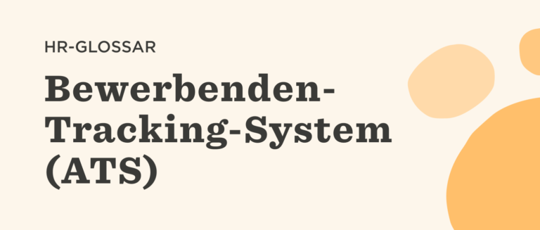 HR glossary image focusing on Bewerbenden-Tracking-System (ATS) with modern typography and soft background shapes. HR, ATS