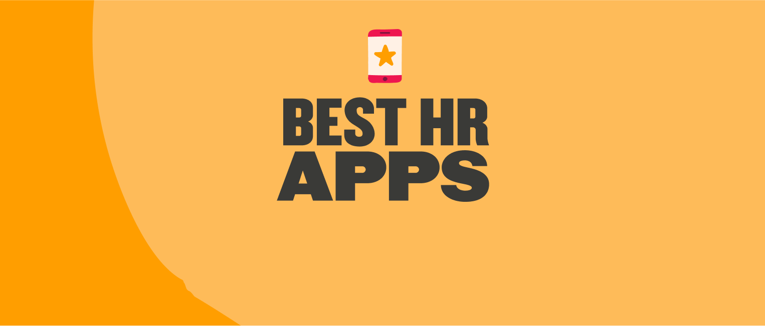 best hr apps, mobile app icon with star on vibrant orange background