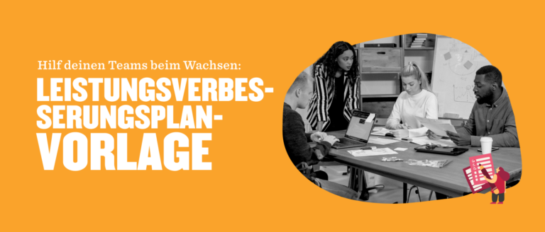collaborative team discussion with documents, graphic design featuring a checklist and vibrant orange background