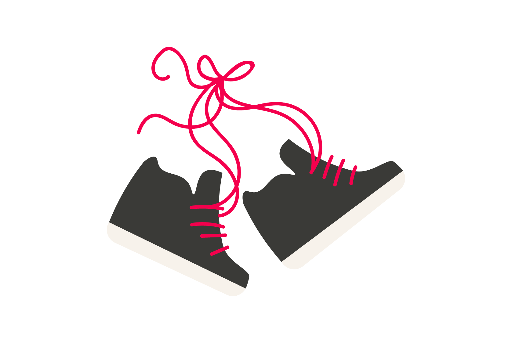 sneakers-with-pink-laces, black-sports-shoes-and-red-laces