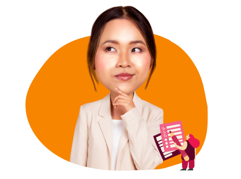 businesswoman, thoughtful, checklist