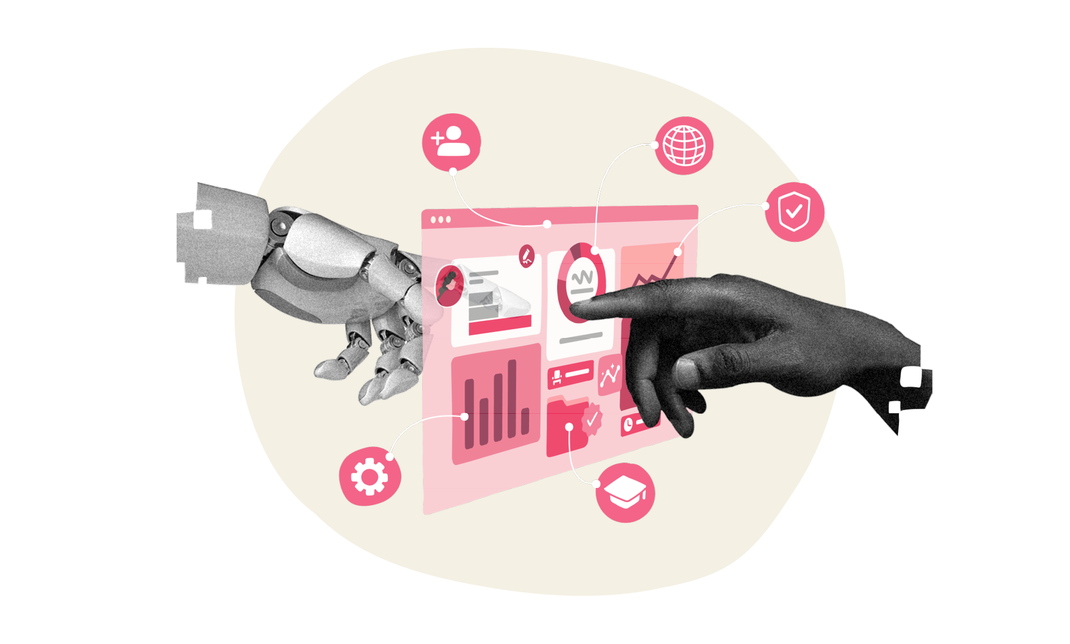 robot-hand, human-hand, data-visualization