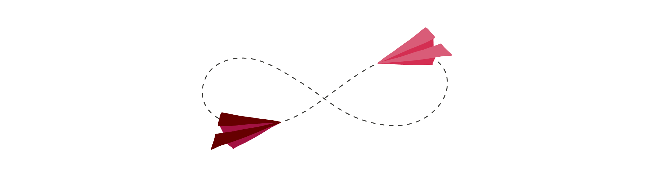 paper airplanes, infinity symbol
