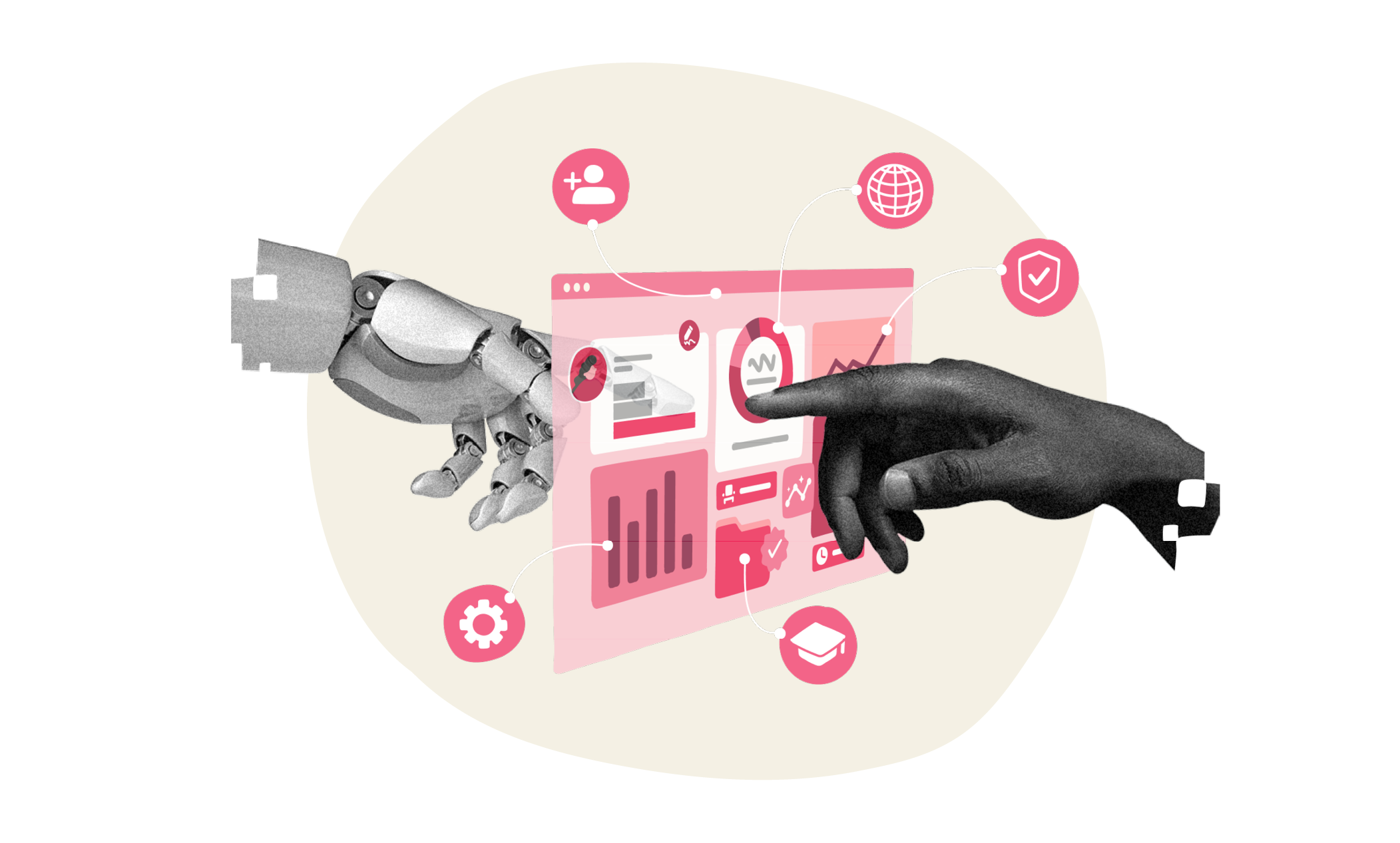 robot-hand, human-hand, data-visualization