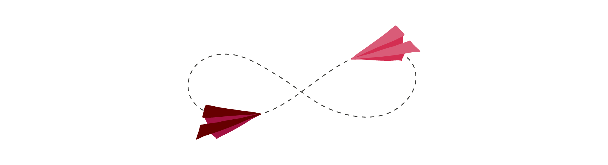 paper airplanes, infinity symbol
