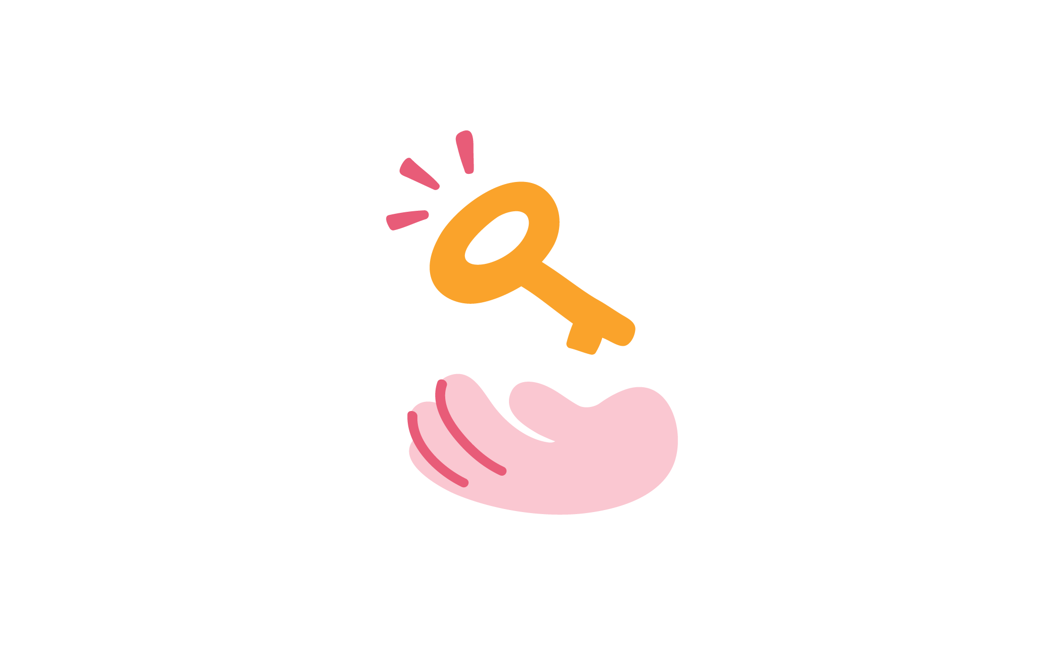 key in hand, colorful graphic illustrating key significance