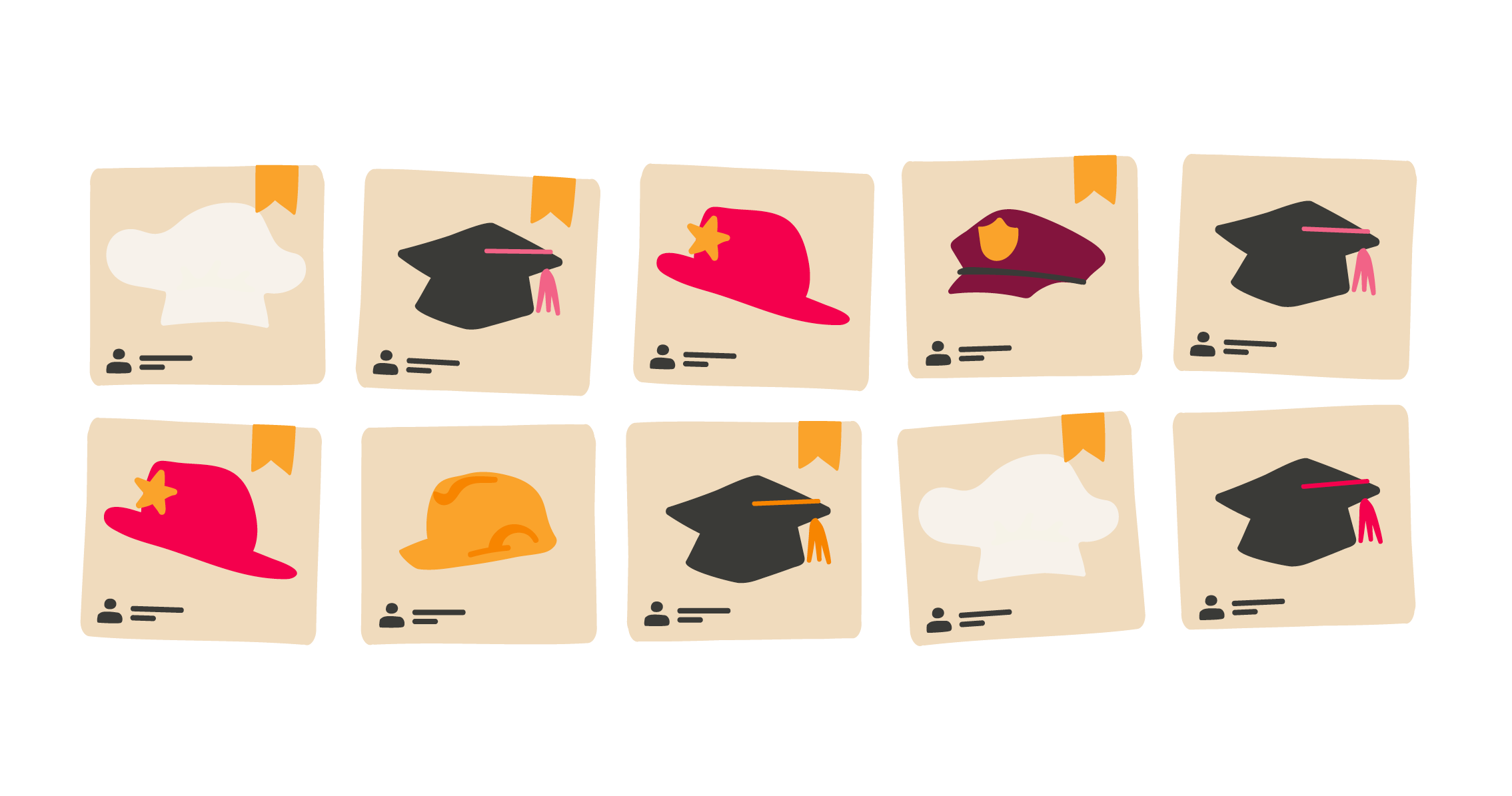 hats, various_colors_shapes