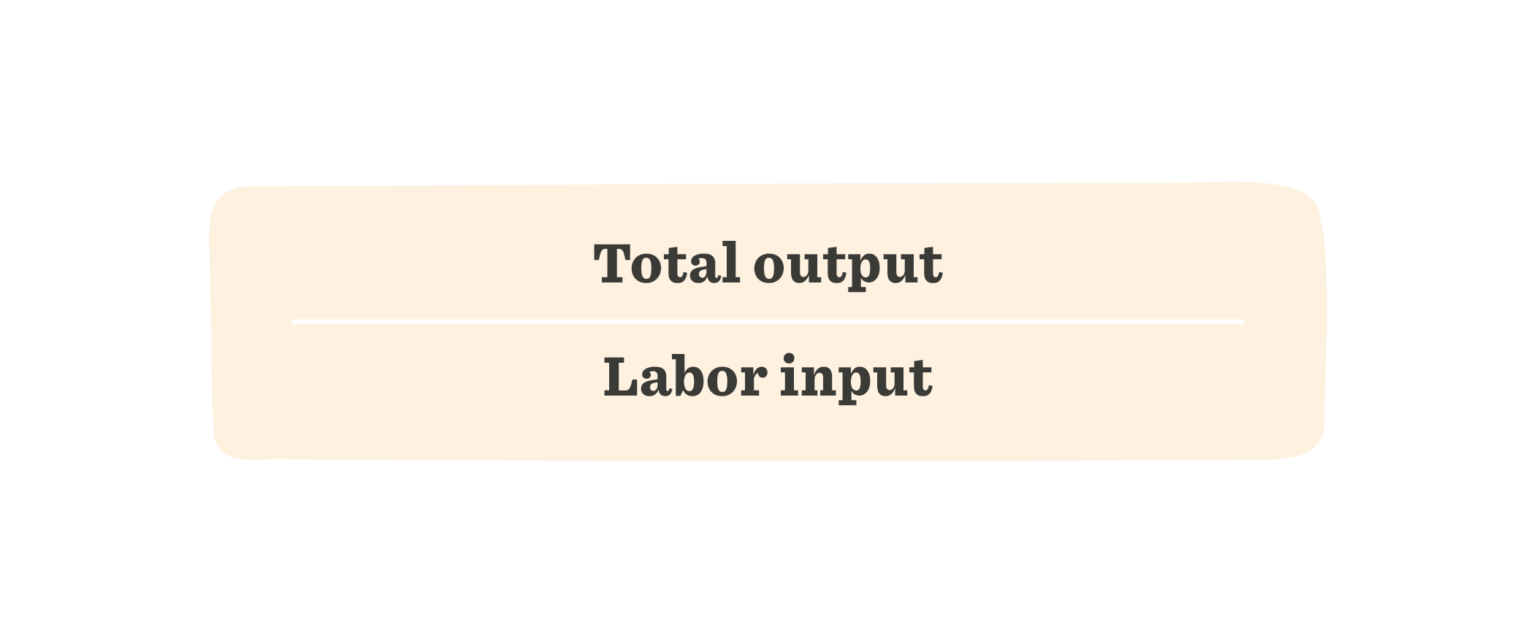 total output, labor input