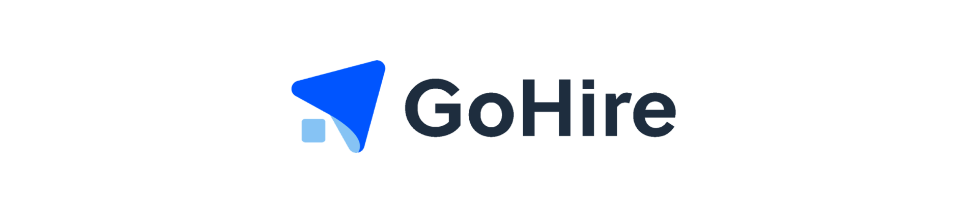 GoHire logo featuring a blue play icon and dark text, symbolizing recruitment and hiring solutions., GoHire, RecruitmentLogo