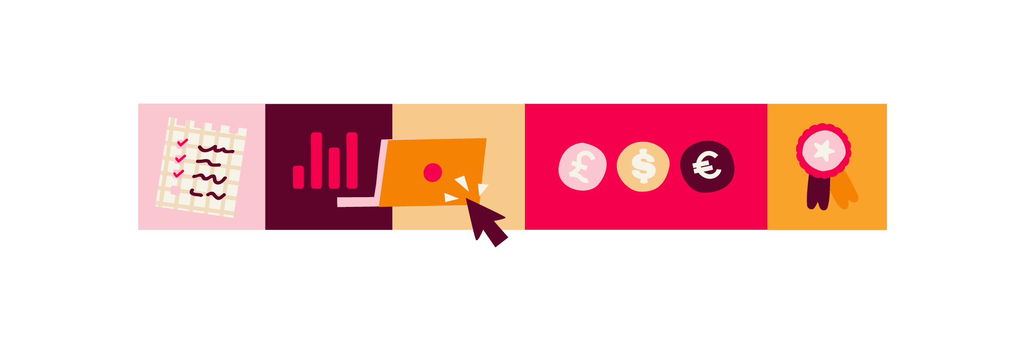 checklist, data, computer, currencies, award
