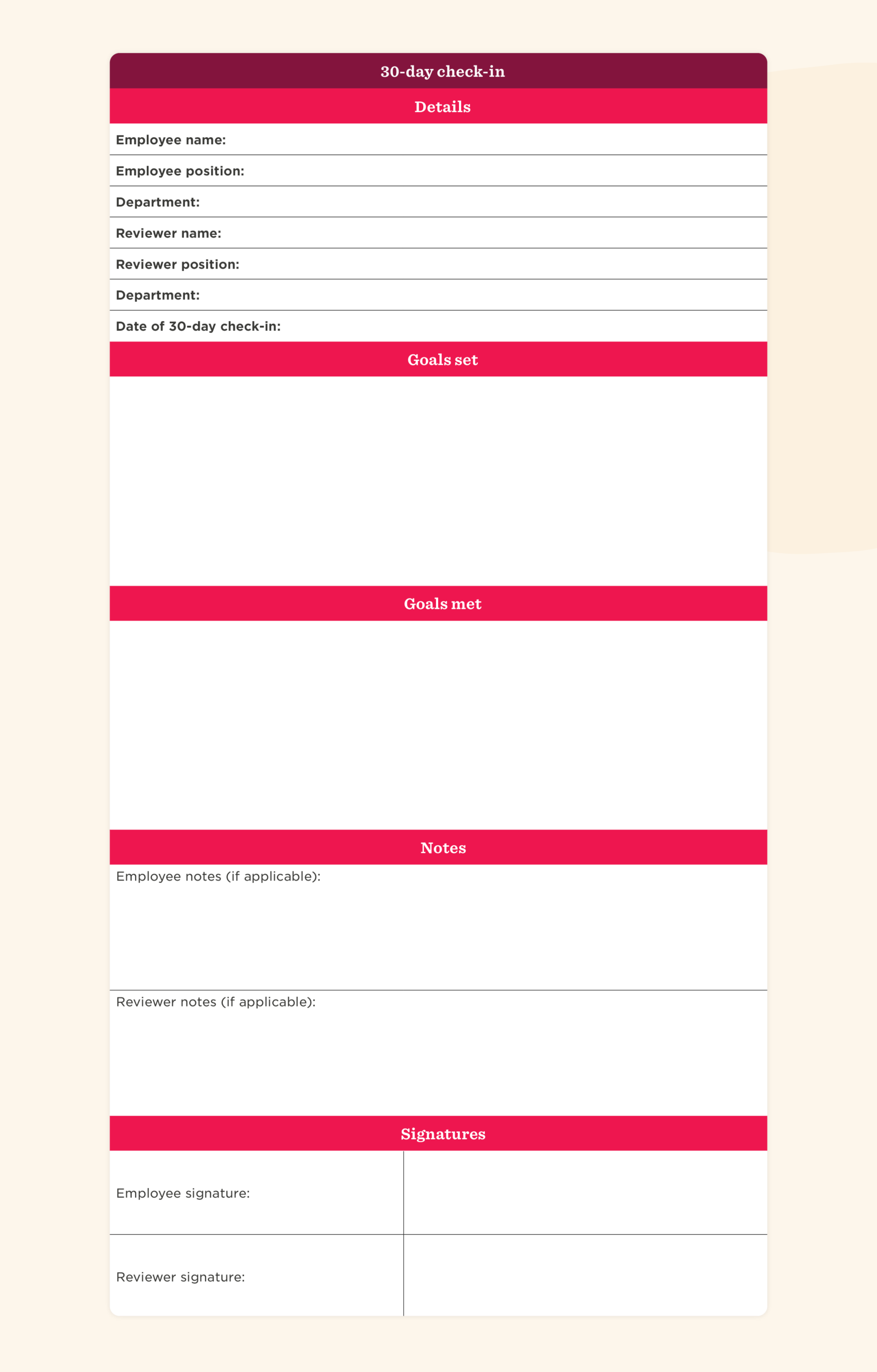 Employee evaluation templates