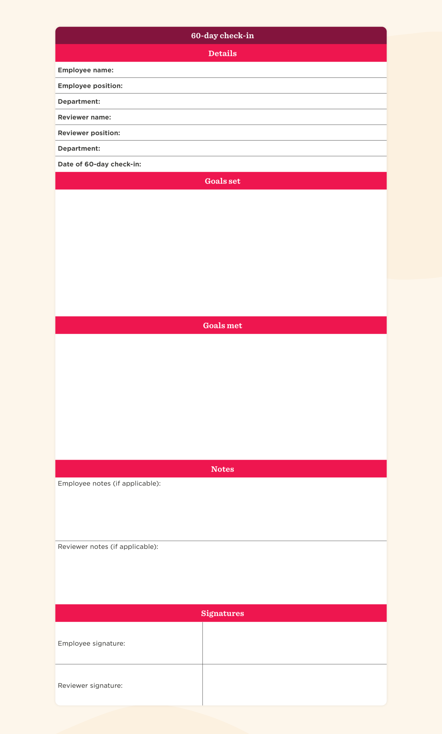 Employee evaluation templates