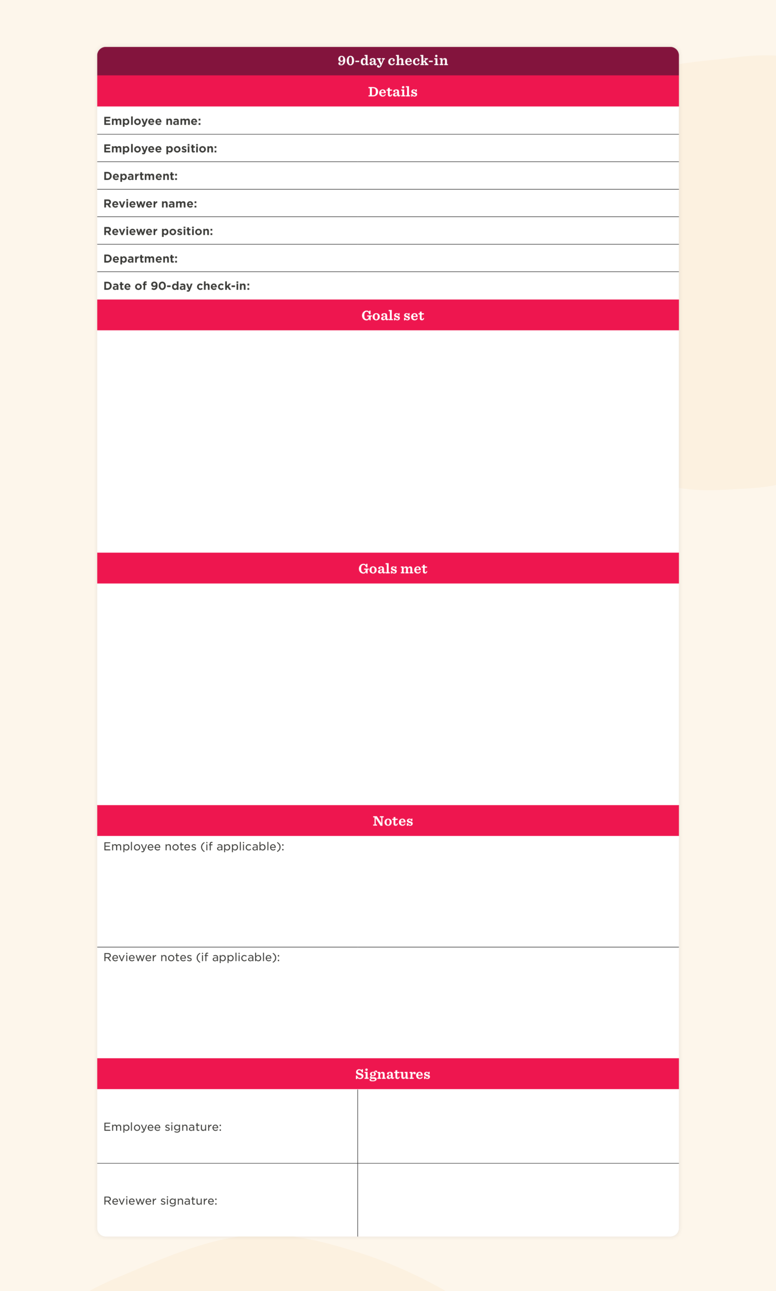 Employee evaluation templates