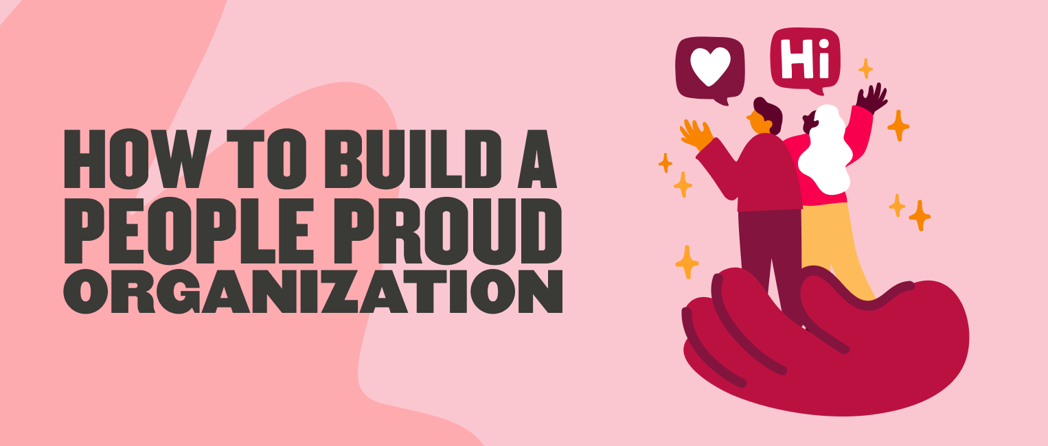 how-to-build-a-people-proud-organization, diverse-illustration-of-people-gesturing-with-warm-colors