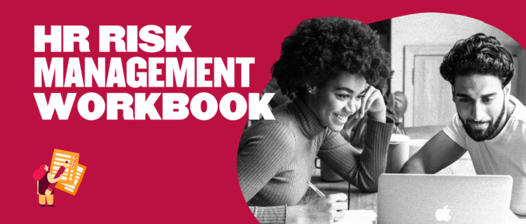 HR risk management workbook concept with engaged individuals discussing and reviewing materials in a collaborative environment., HR, Workbook
