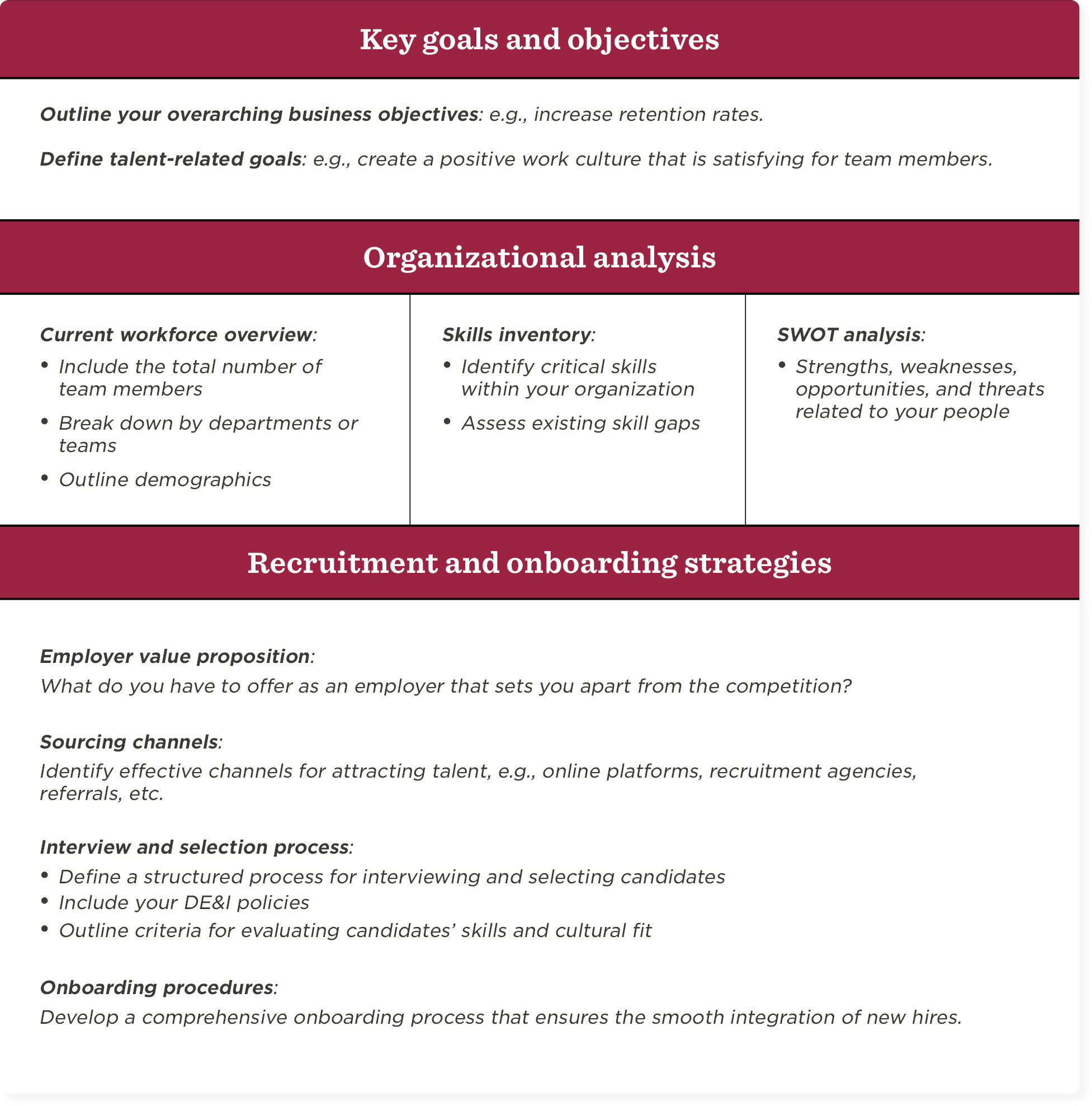 talent management strategy template