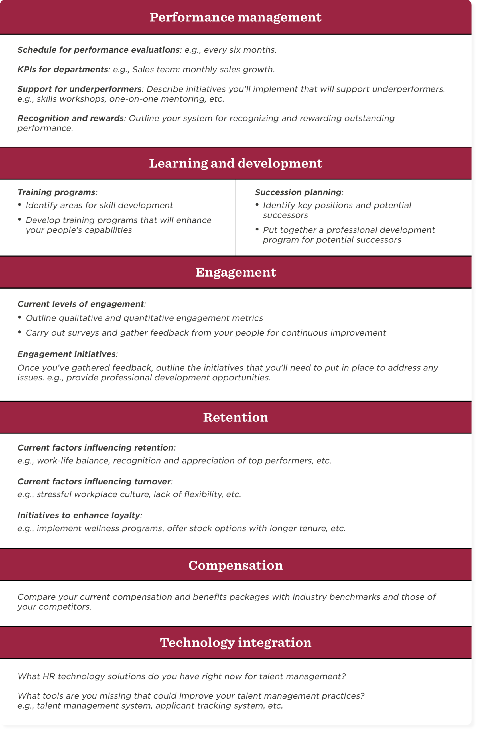 talent management framework template