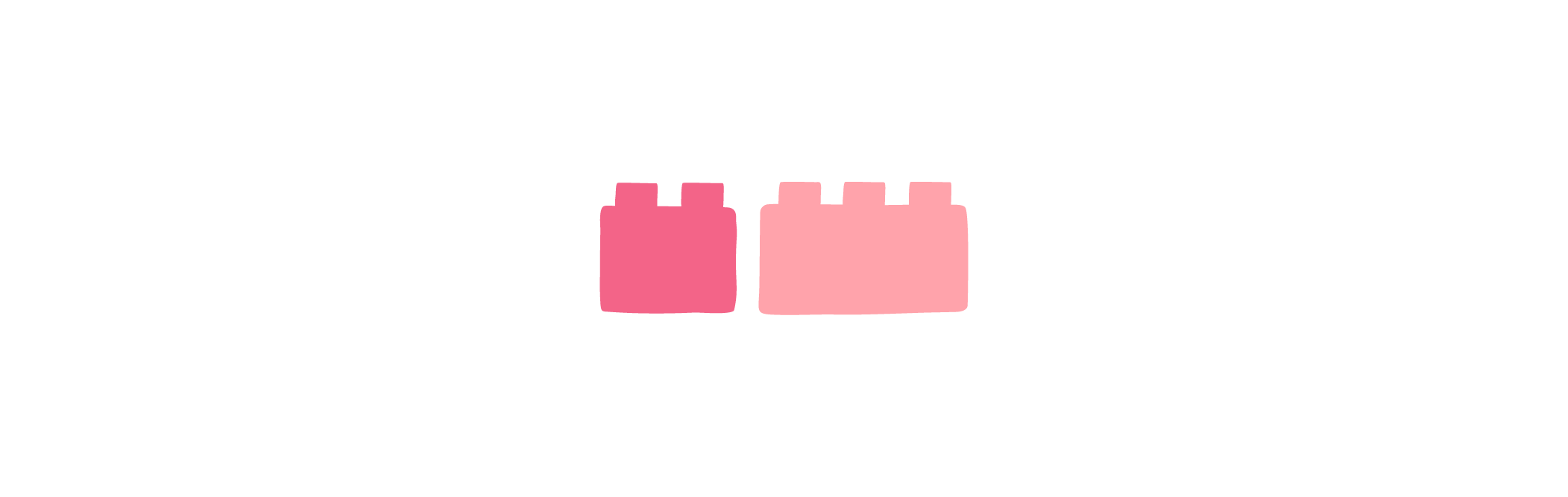 simple pink rectangle shapes, minimalist design elements on a black background