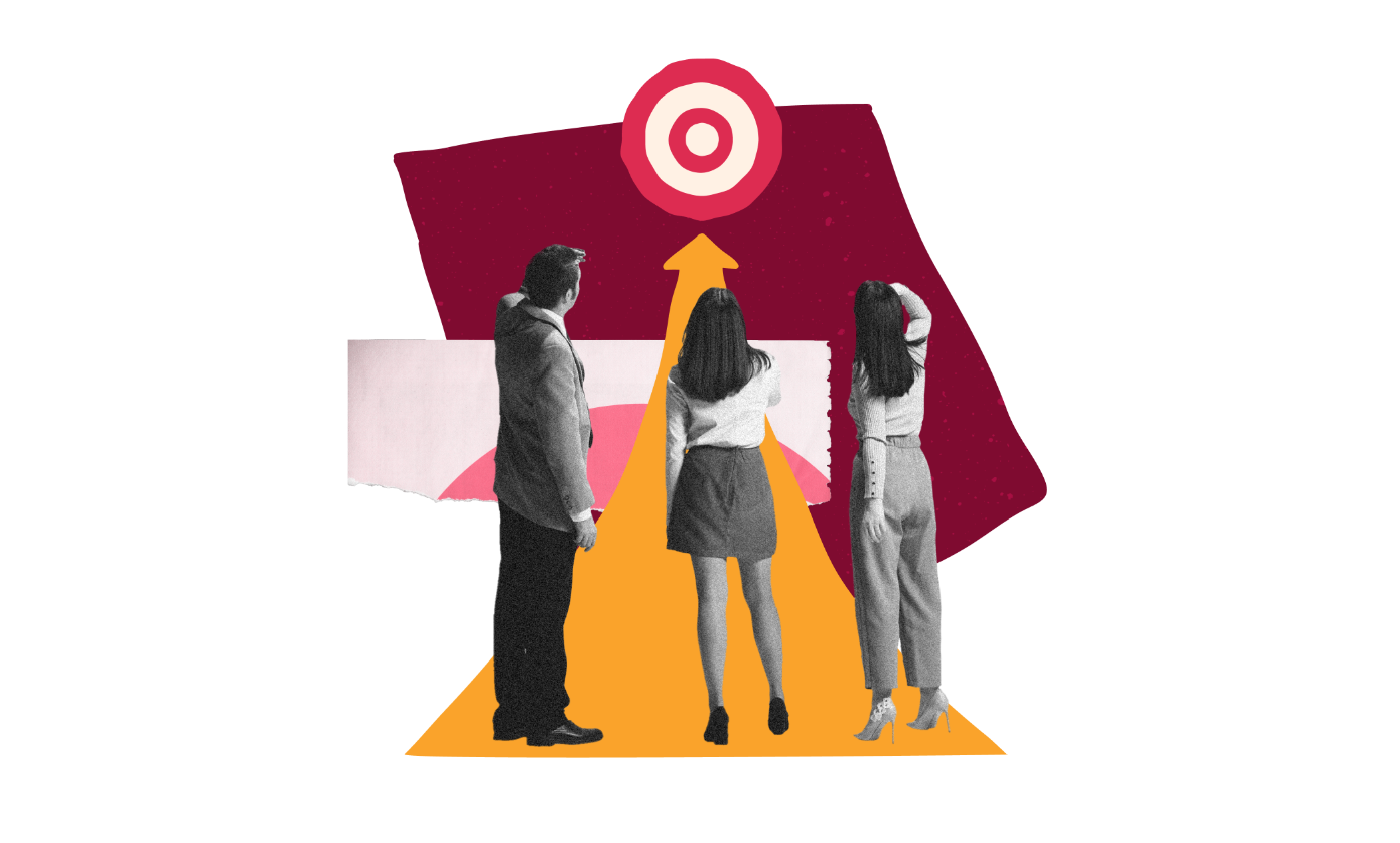 targeting goal, three figures assessing direction