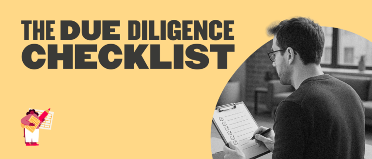 due diligence checklist, person with clipboard in stylish workspace