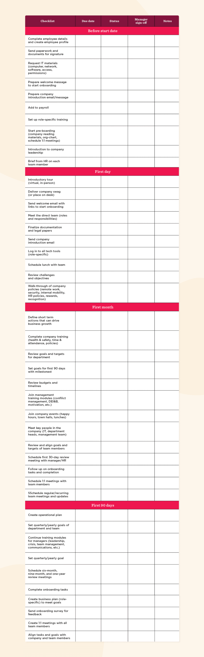 Screenshot 6 of the employee onboarding templates by HiBob.