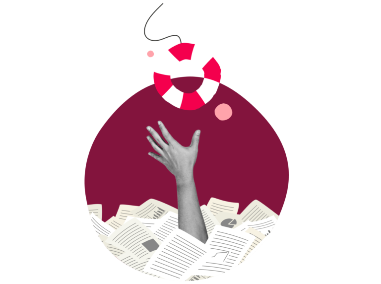 hand, lifebuoy, papers